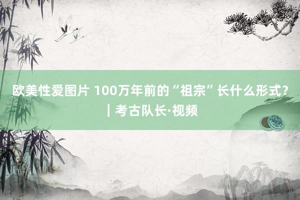 欧美性爱图片 100万年前的“祖宗”长什么形式？｜考古队长·视频