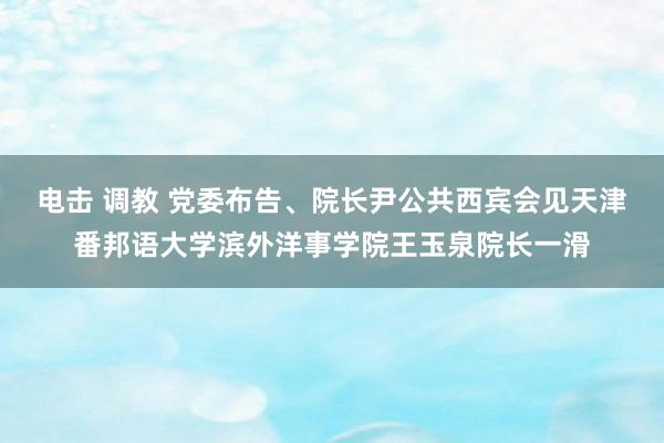 电击 调教 党委布告、院长尹公共西宾会见天津番邦语大学滨外洋事学院王玉泉院长一滑