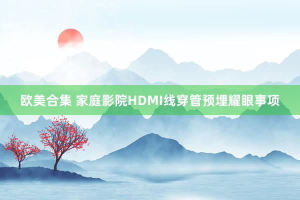 欧美合集 家庭影院HDMI线穿管预埋耀眼事项