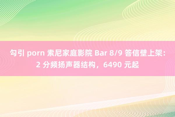 勾引 porn 索尼家庭影院 Bar 8/9 答信壁上架：2 分频扬声器结构，6490 元起